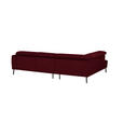 ECKSOFA in Chenille Rot 205/280 cm - Rot/Schwarz, Design, Textil/Metall (205/280cm) - Xora