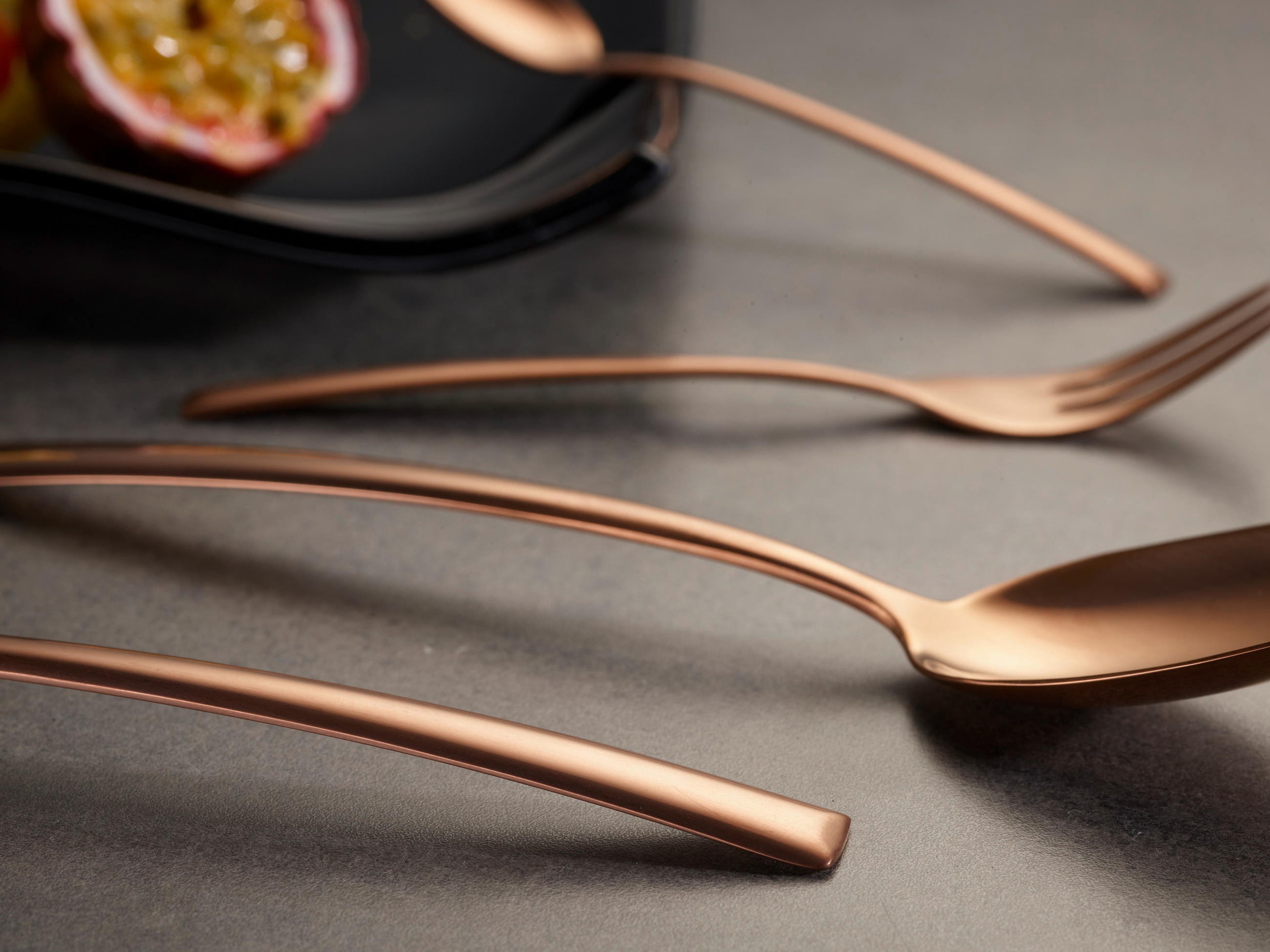 BESTECKSET Avelino Shiny 30-teilig Edelstahl  - Bronzefarben, Design, Metall - Echtwerk