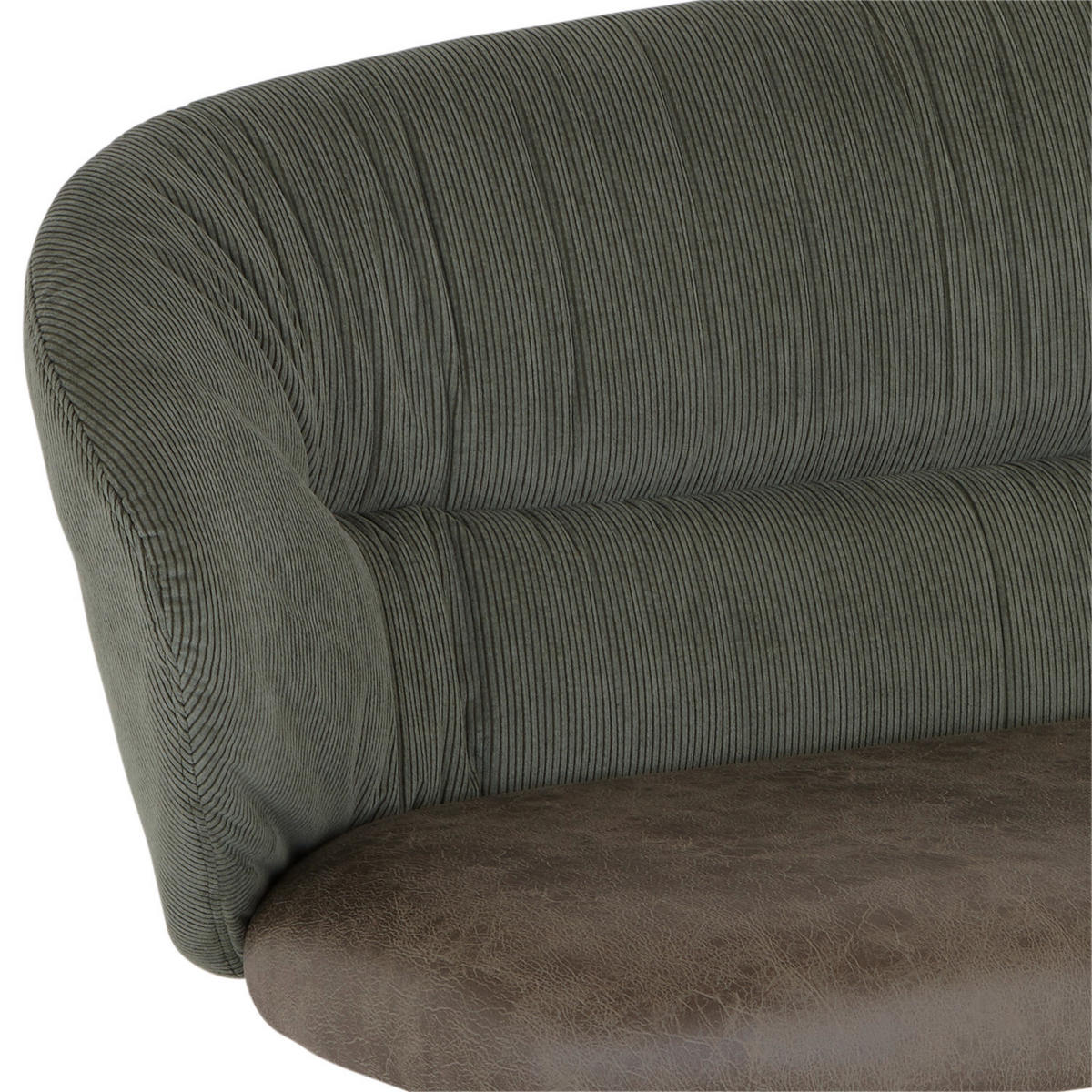 SITZBANK 168/82/62 cm Struktur Grün  - Schwarz/Grün, MODERN, Textil/Metall (168/82/62cm) - MID.YOU