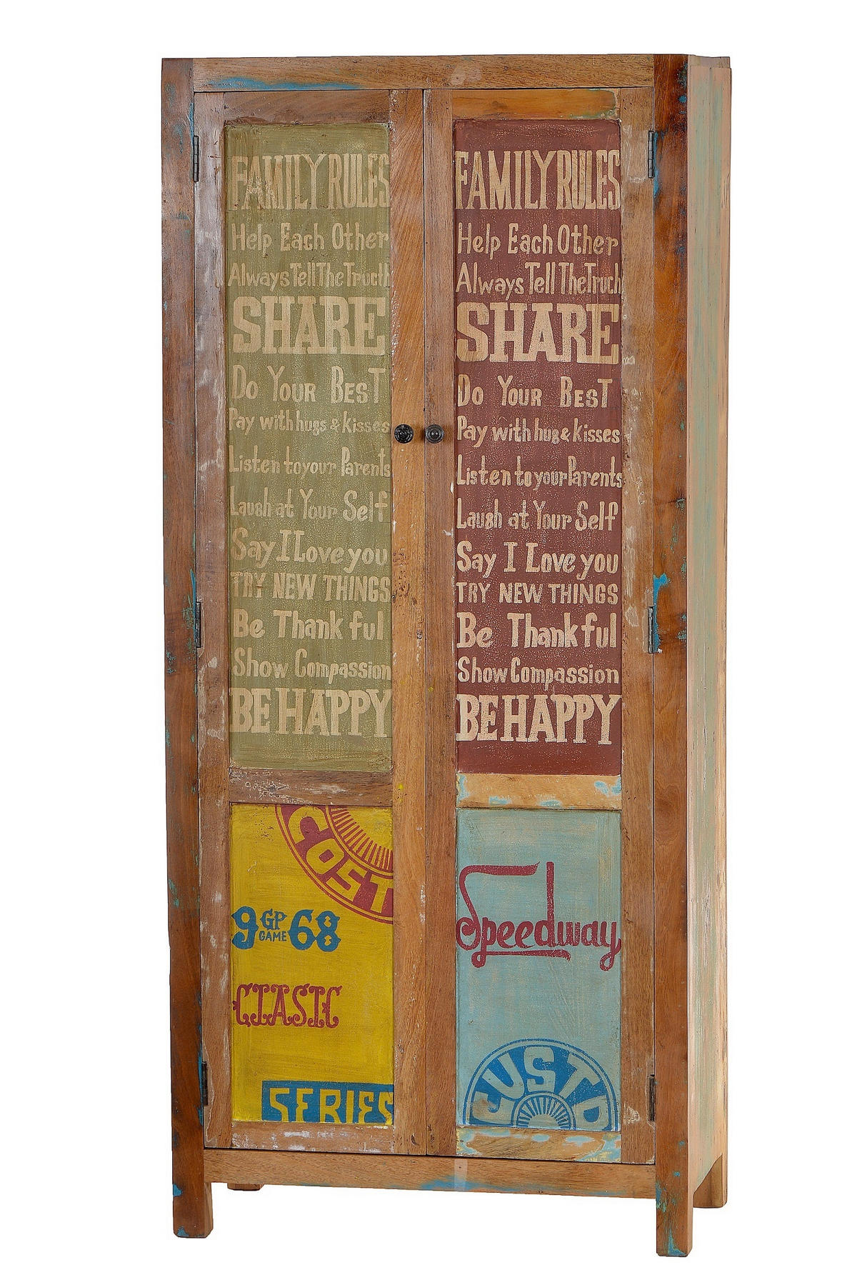 GARDEROBENSCHRANK  in 80/180/40 cm  - Multicolor/Schwarz, Design, Holz/Metall (80/180/40cm) - MID.YOU