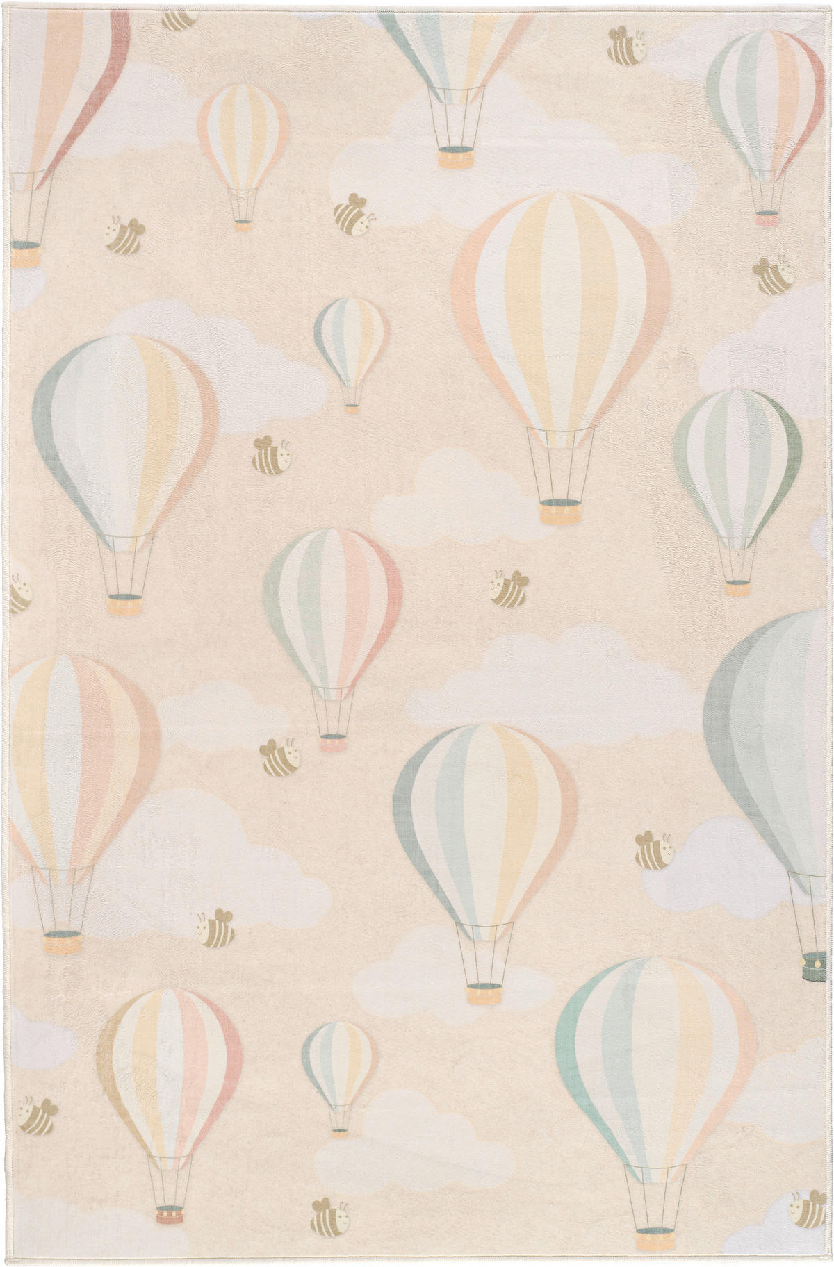 KINDERTEPPICH Living Elora 120/180 cm  in Creme, Hellrosa, Pastellblau  - Pastellblau/Hellrosa, Trend, Kunststoff/Textil (120/180cm) - Lindorug