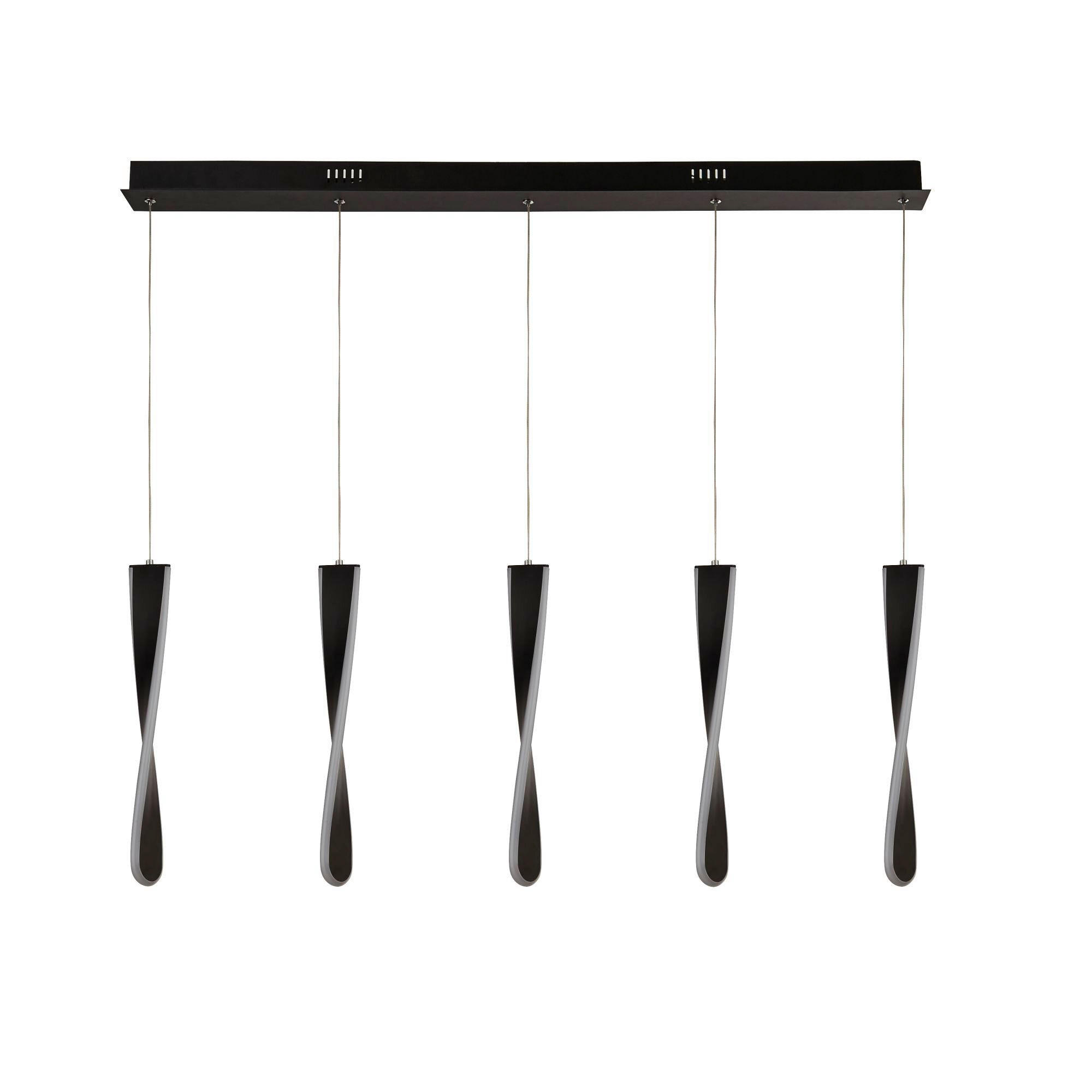 Searchlight Led-Hängeleuchte Paddle Schwarz 8x120x100 cm