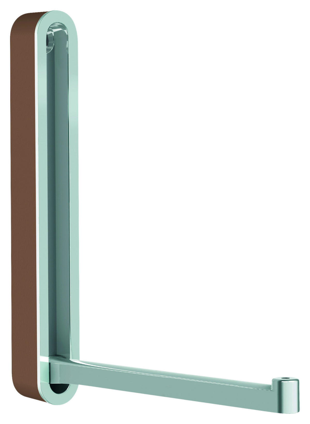 WANDHAKEN  in Braun, Silberfarben  - Silberfarben/Braun, Design, Kunststoff/Metall (2,1/16/2,1-15,6cm)