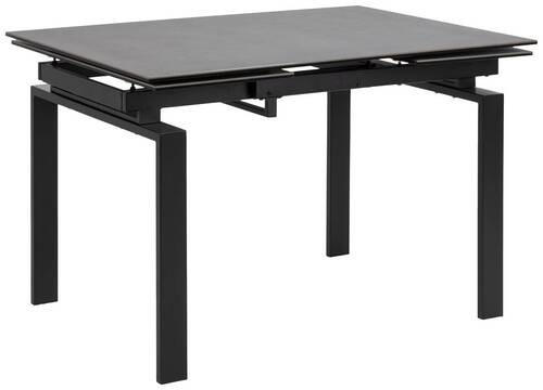 ESSTISCH in Metall, Keramik 120/85/76 cm  - Schwarz, KONVENTIONELL, Keramik/Metall (120/85/76cm) - Livetastic