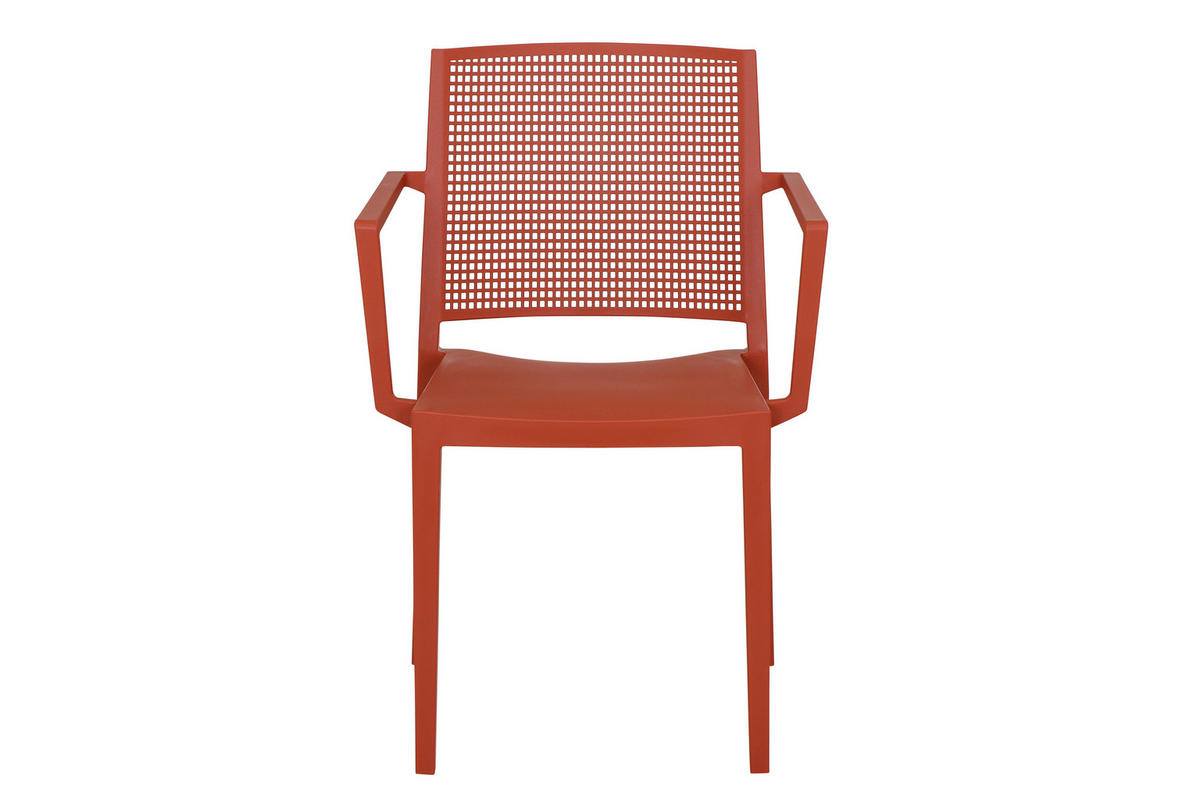 GARTENGARNITUR 3-teilig Stahl  - Anthrazit/Rot, Basics, Kunststoff/Metall (80/80/80cm) - Siena Garden