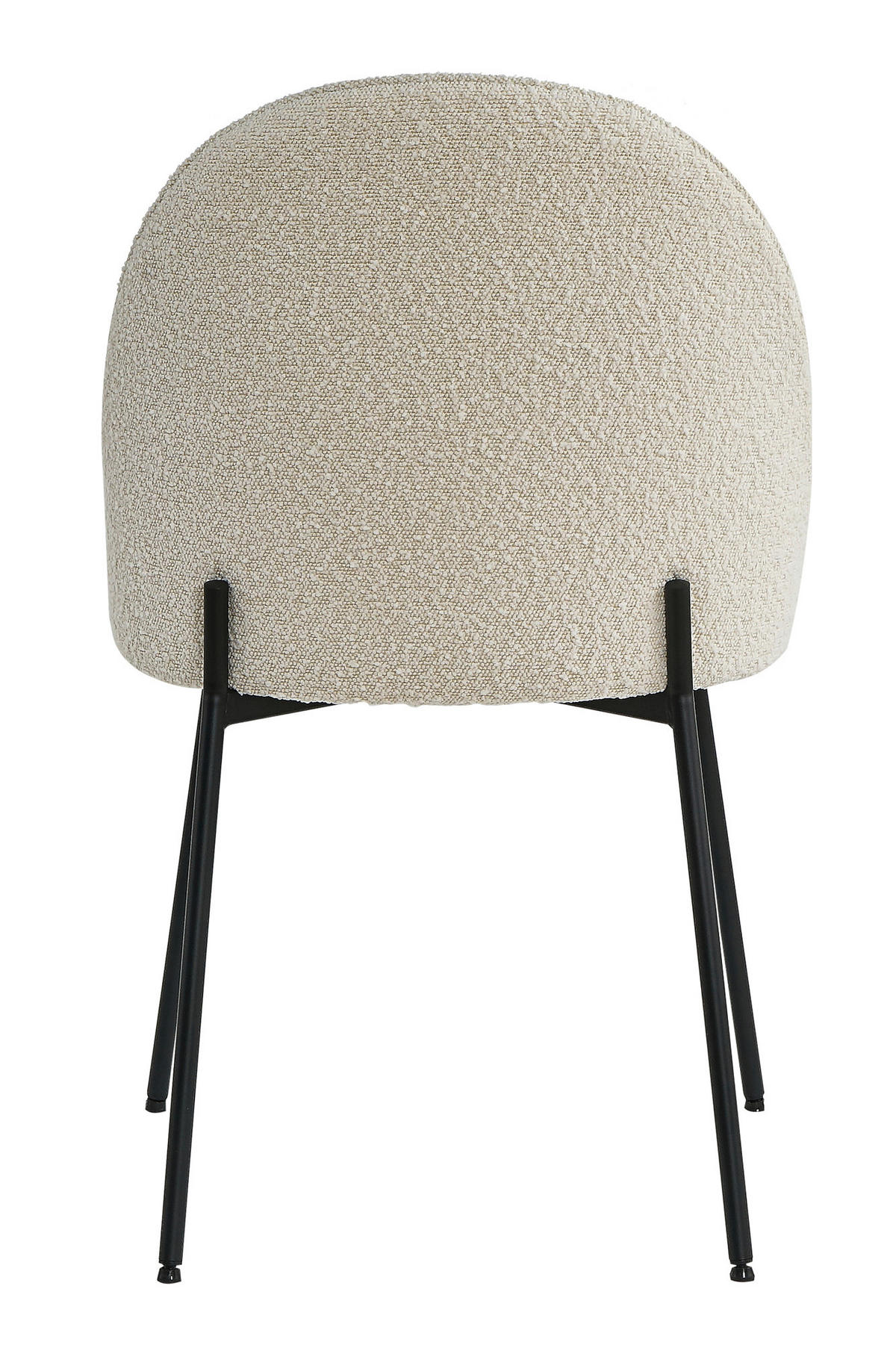 STUHL-SET 2 Stück  Bouclé  Schwarz, Beige  - Beige/Schwarz, MODERN, Textil/Metall (49,5/84/47,5cm) - MID.YOU