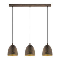 HÄNGLAMPA 70/16/110 cm  - brun/guldfärgad, Basics, metall (70/16/110cm) - Eglo