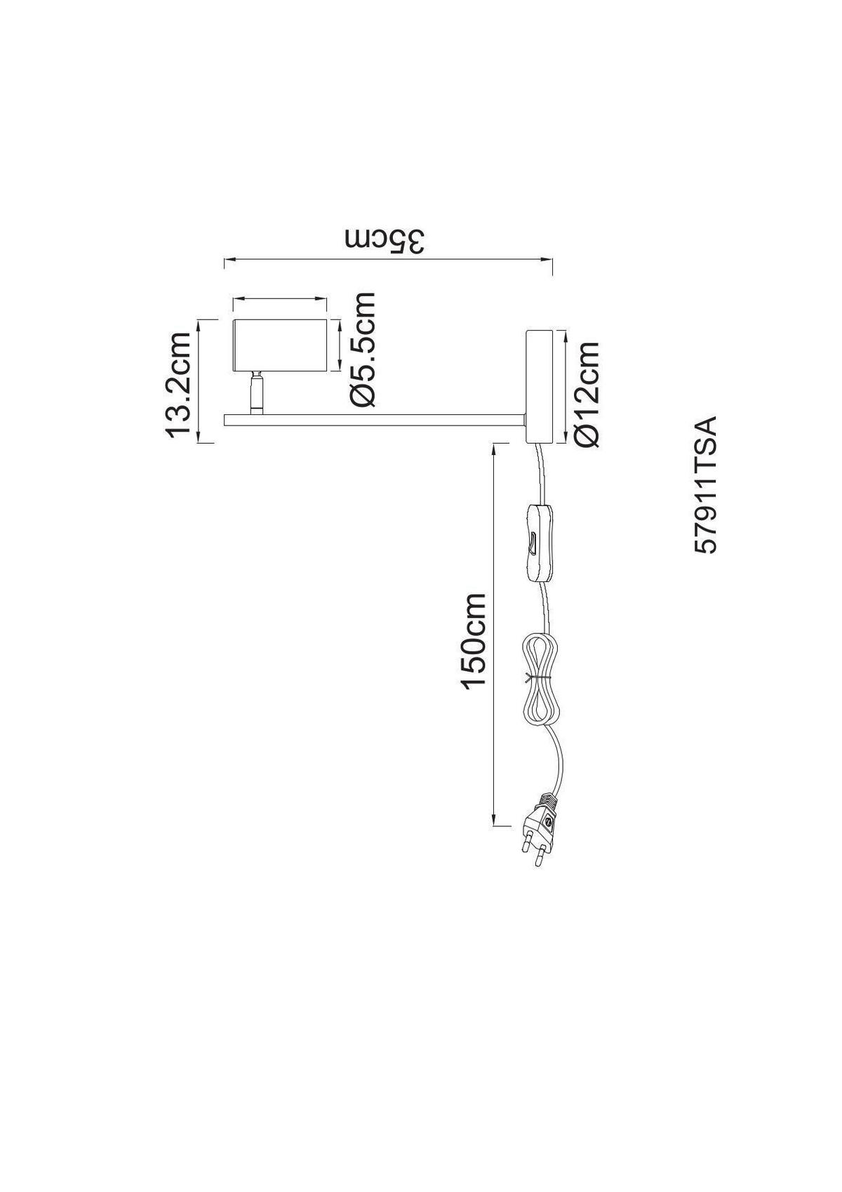 TISCHLEUCHTE 13,2/35 cm   - Sandfarben/Weiß, Design, Metall (13,2/35cm) - Globo