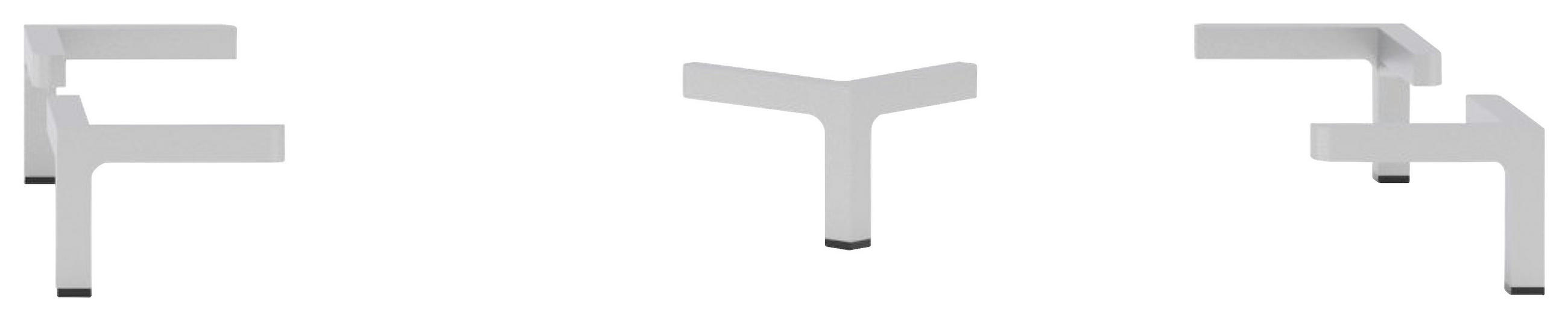 FUßSET Chromfarben  - Chromfarben, Design, Kunststoff (12/9/12cm)