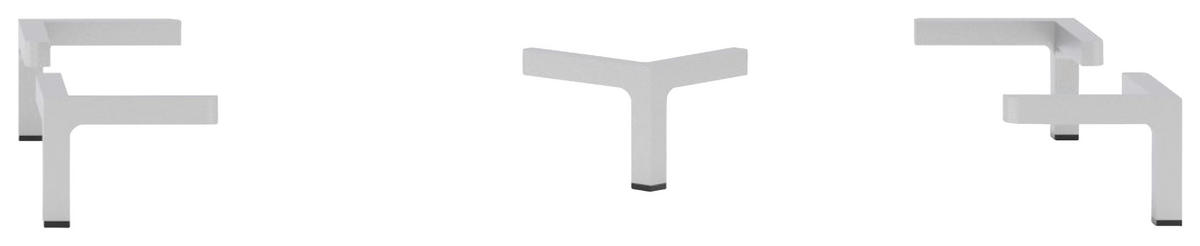 FUßSET Chromfarben  - Chromfarben, Design, Kunststoff (12/9/12cm)