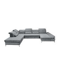 SJEDEĆA GARNITURA tekstil, drvni materijal  antracit   - srebrne boje/antracit, Moderno, drvni materijal/tekstil (245/350/168cm) - Hom`in