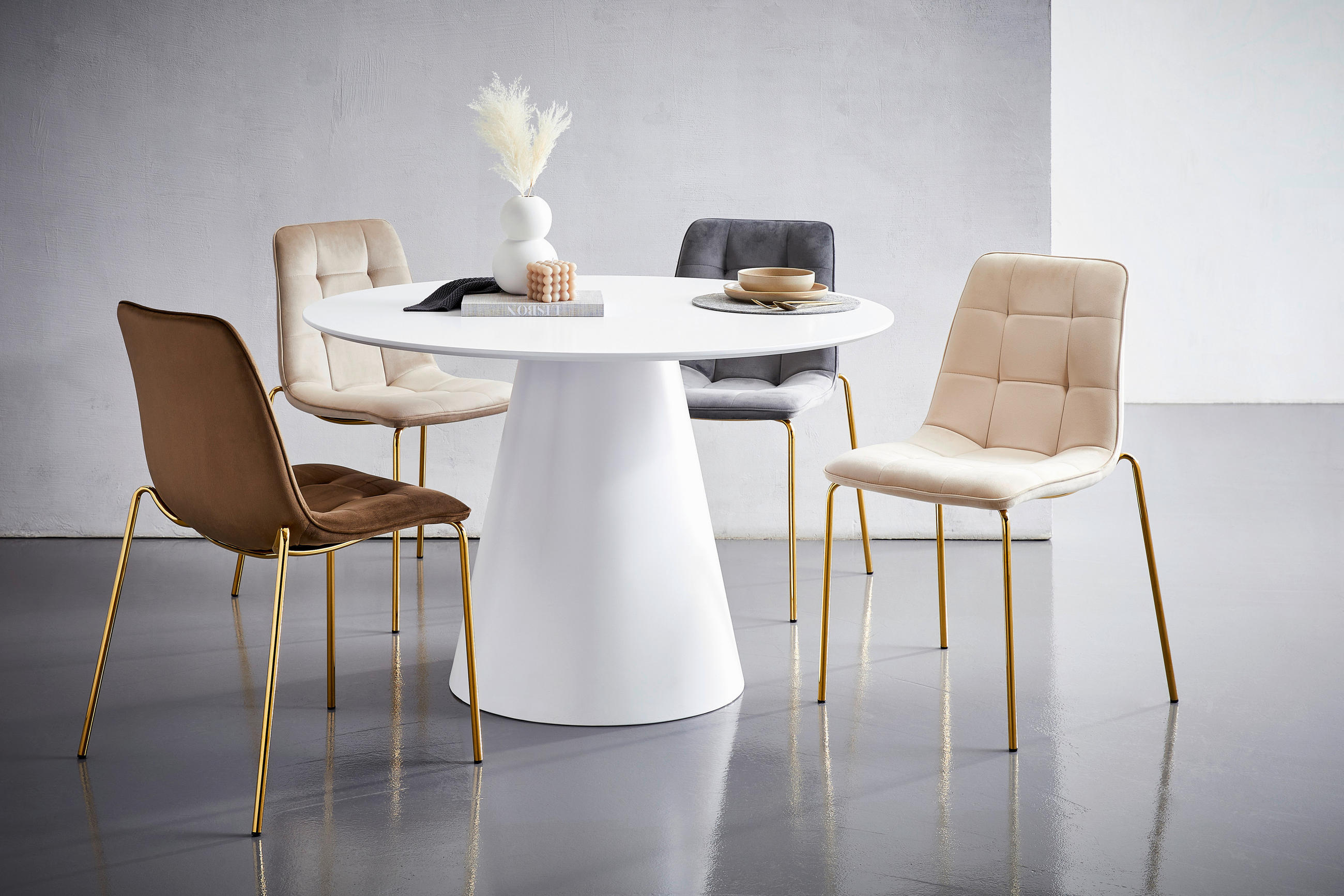 MID.YOU JÍDELNÍ STŮL, bílá, 120/120/76 cm