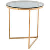 BEISTELLTISCH in Metall, Glas 50/50/55 cm  - Roségold/Grau, Design, Glas/Metall (50/50/55cm) - Kayoom