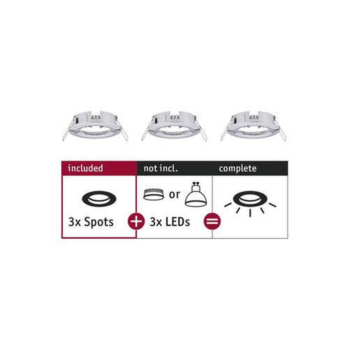 DECKENLEUCHTE 8,4 cm  - Chromfarben/Alufarben, Basics, Metall (8,4cm) - Paulmann