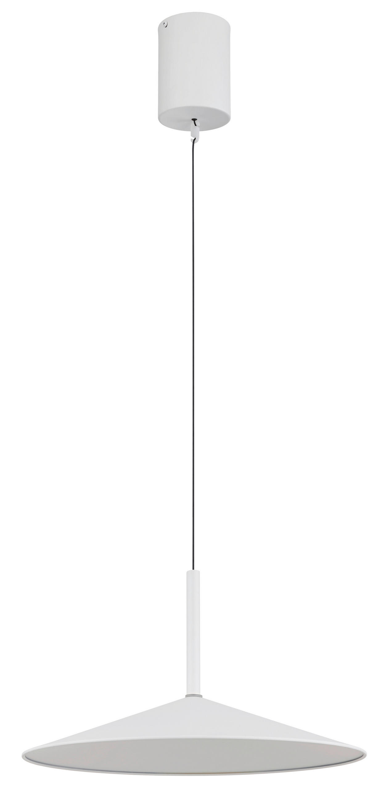 LED-HÄNGELEUCHTE LAMPONE 47,5/150 cm  - Schwarz/Weiß, Design, Kunststoff/Metall (47,5/150cm) - Globo
