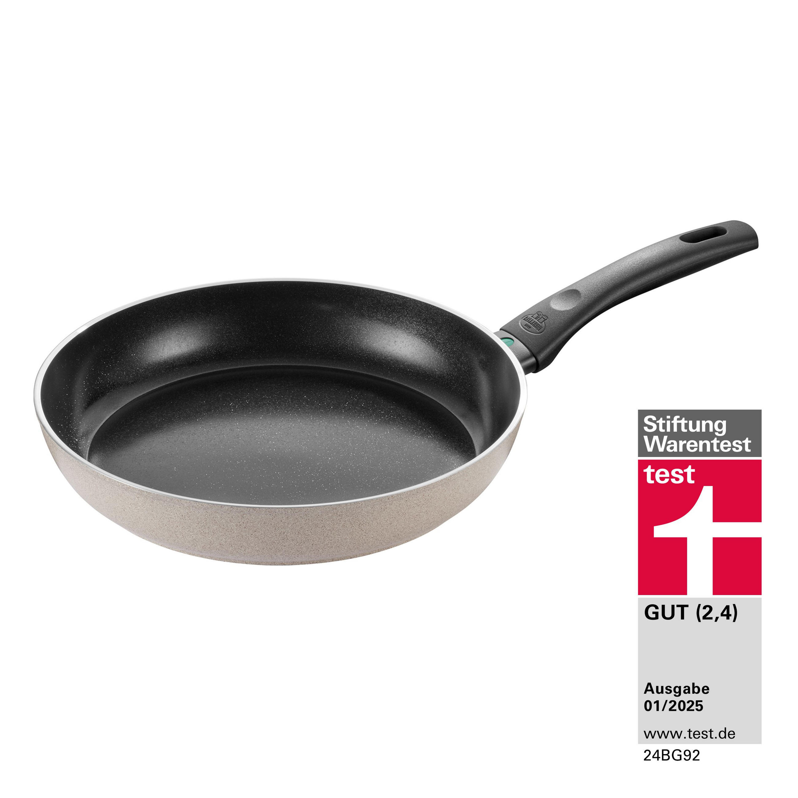 BRATPFANNE LEDRO Keramikbeschichtung 28 cm  - Beige/Schwarz, Basics, Metall (28cm) - Ballarini