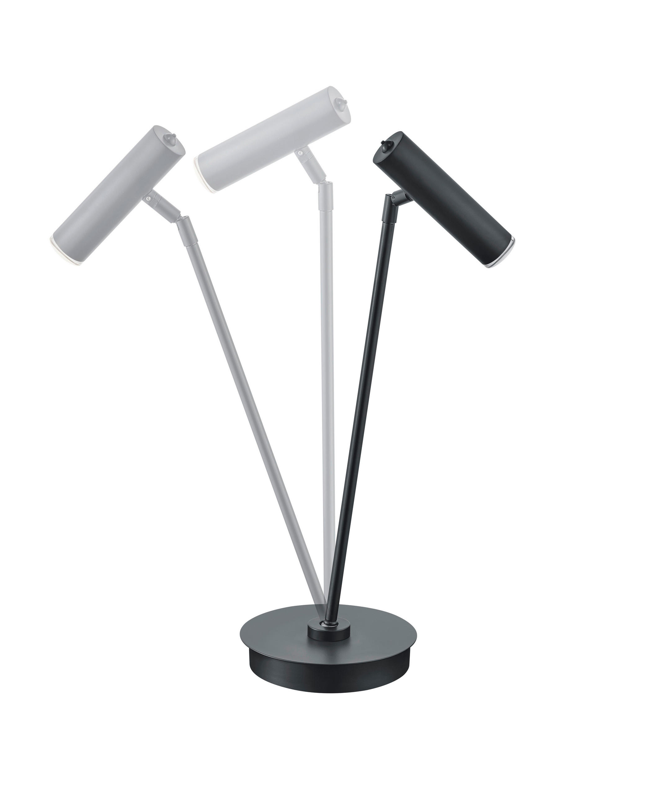 LED-TISCHLEUCHTE   - Schwarz, Design, Kunststoff/Metall (50cm)