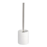 WC SADA - ŠTĚTKA A DRŽÁK - bílá/barvy chromu, Design, kov/plast (10/36/10cm)