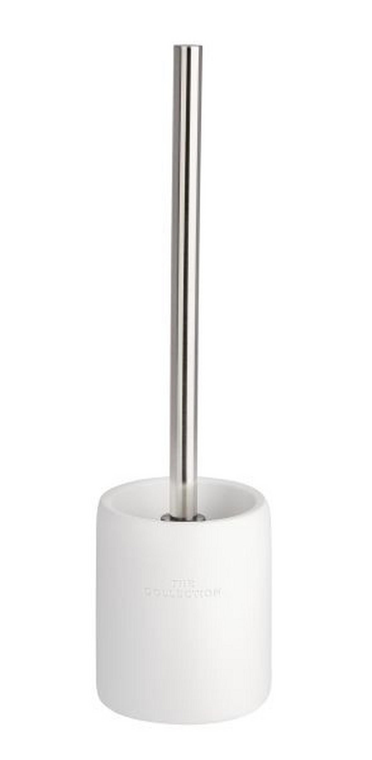 WC SADA - ŠTĚTKA A DRŽÁK - bílá/barvy chromu, Design, kov/plast (10/36/10cm)