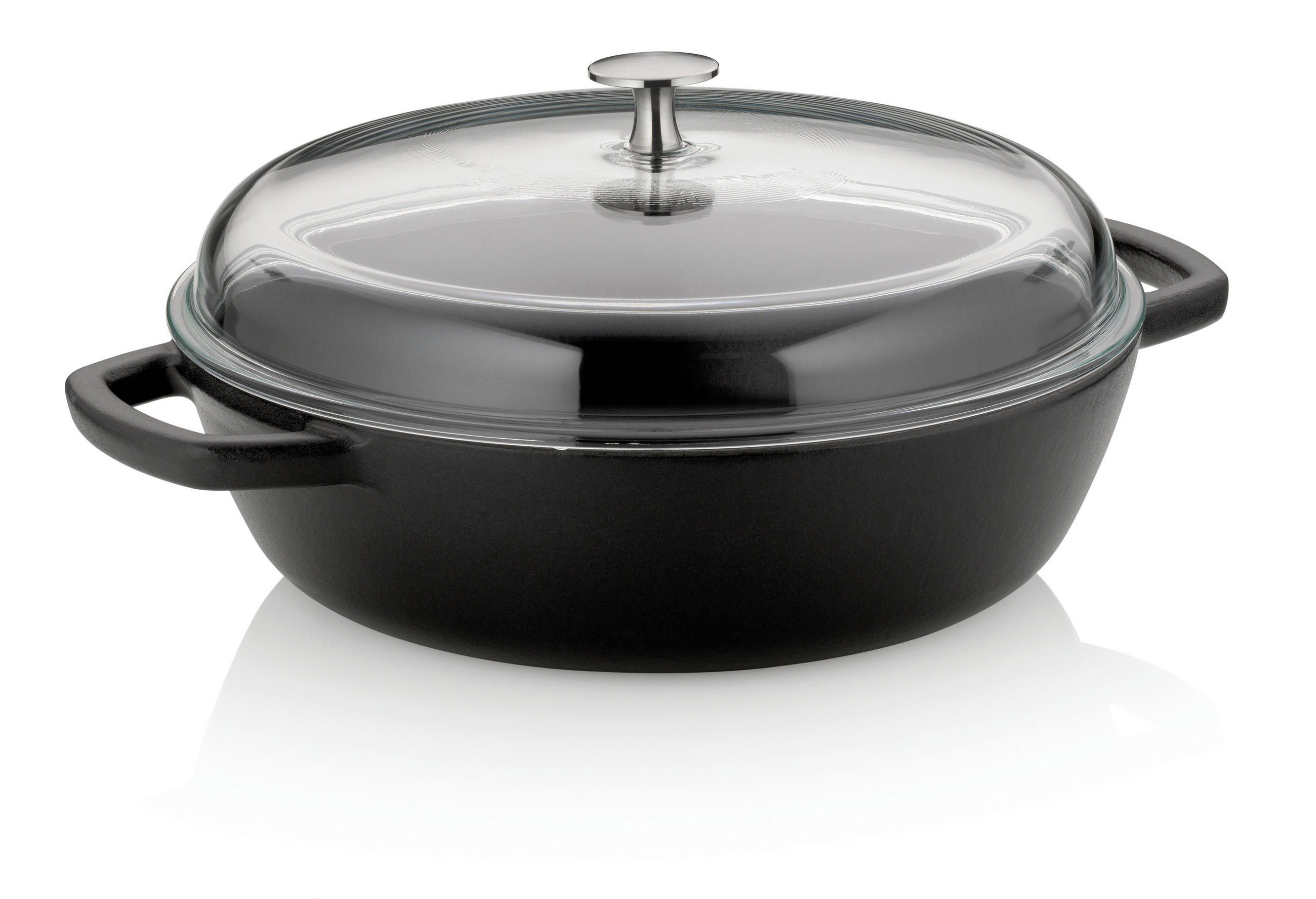 SCHMORPFANNE Calido  - Schwarz, KONVENTIONELL, Glas/Metall (28/16cm) - Kela