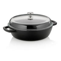 SCHMORPFANNE Calido  - Schwarz, KONVENTIONELL, Glas/Metall (28/16cm) - Kela