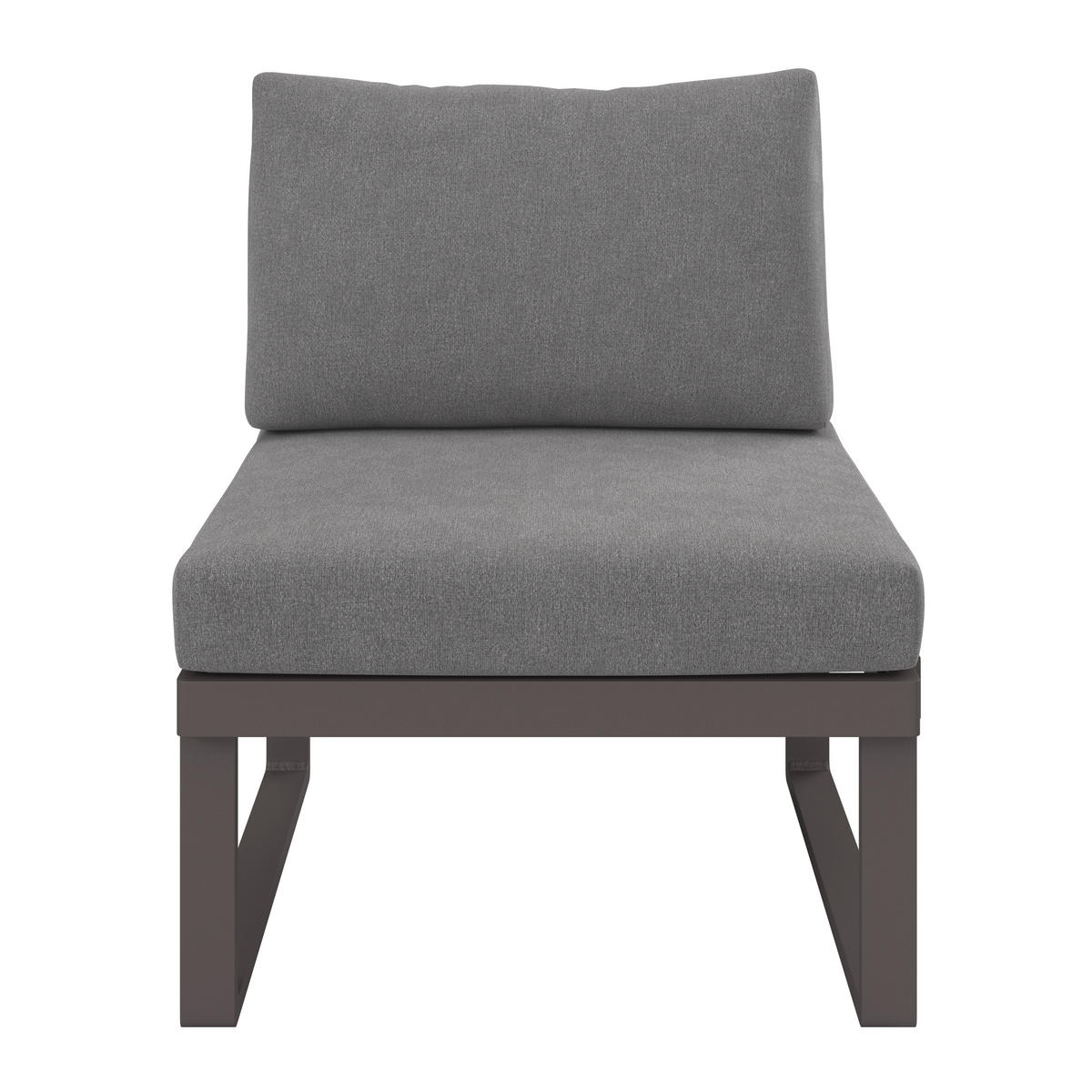 STREDNÝ DIEL TERASOVEJ ZOSTAV kov, textil - svetlosivá/antracitová, Design, kov/textil (67/74/76cm) - Amatio