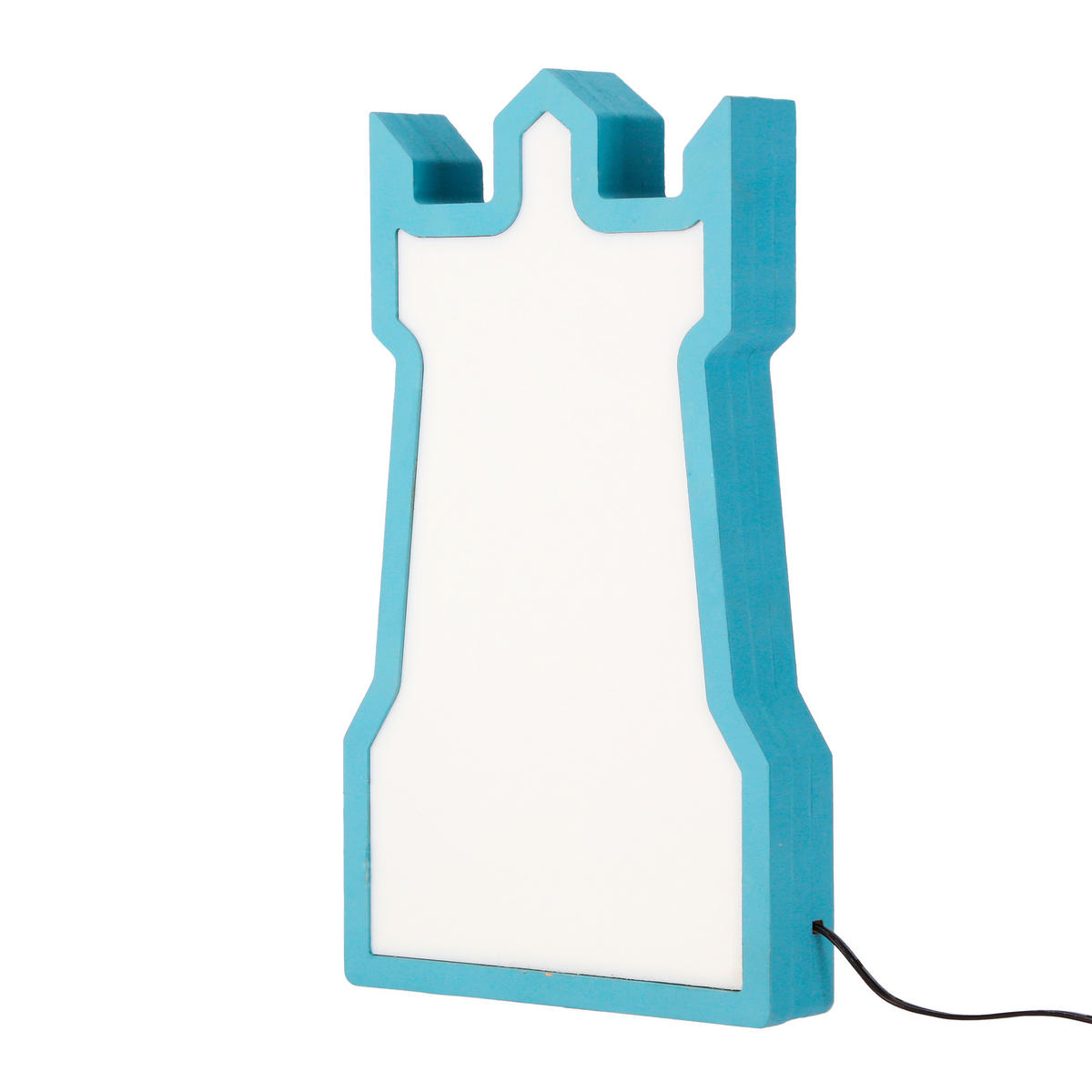BORDSLAMPA FÖR BARN - blå, Basics, trämaterial/plast (16/3.5/28.5cm)