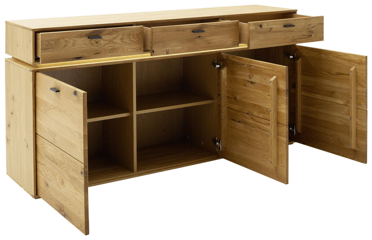 SIDEBOARD 183/90/44 cm  in Wildeiche  - Wildeiche/Anthrazit, Natur, Holz/Holzwerkstoff (183/90/44cm) - MID.YOU