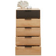 KOMMODE  in 61,5/104,9/44,2 cm  - Dunkelbraun/Erlefarben, Natur, Glas/Holz (61,5/104,9/44,2cm) - Valnatura