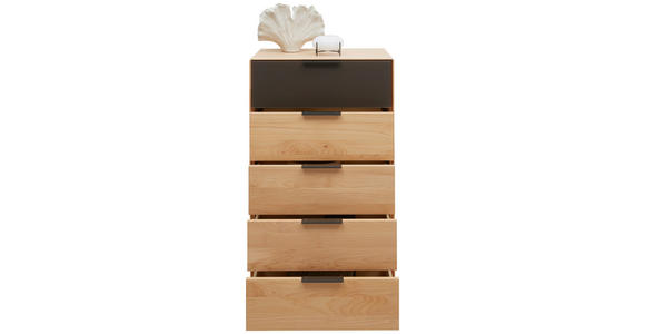 KOMMODE in 61,5/104,9/44,2 cm - Dunkelbraun/Erlefarben, Natur, Glas/Holz (61,5/104,9/44,2cm) - Valnatura