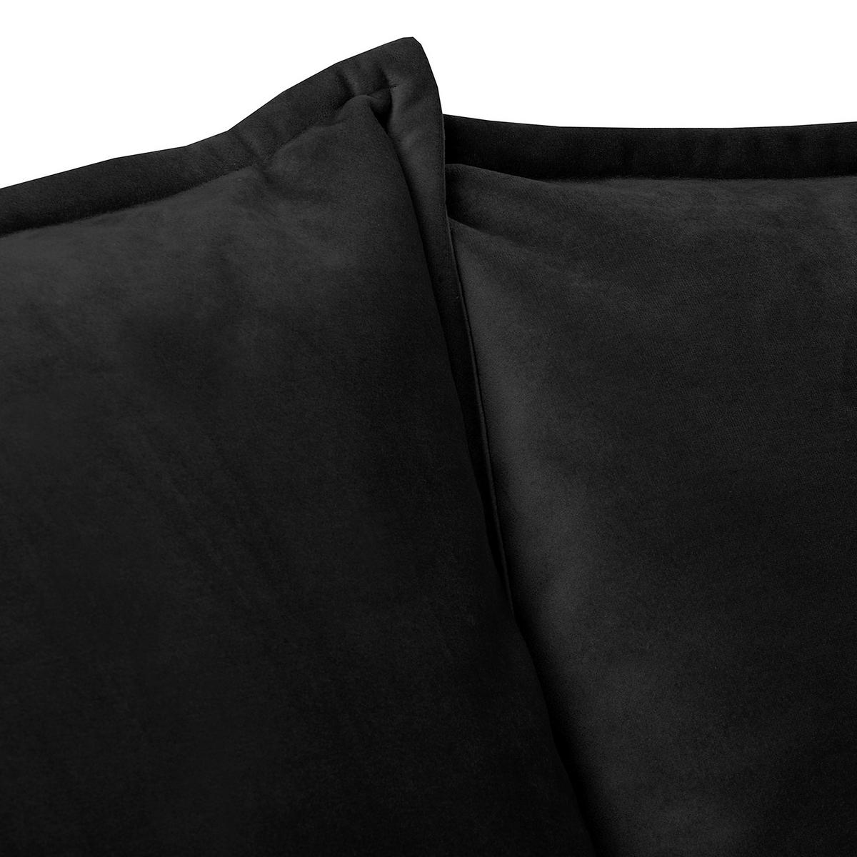 2-SITZER-SOFA JULI Samt Schwarz  - Schwarz, Design, Holz/Textil (138/86/100cm) - P & B
