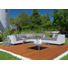 LOUNGEECKTEIL - Weiß/Grau, Design, Textil/Metall (87,5/70,5/87,5cm) - Ambia Garden
