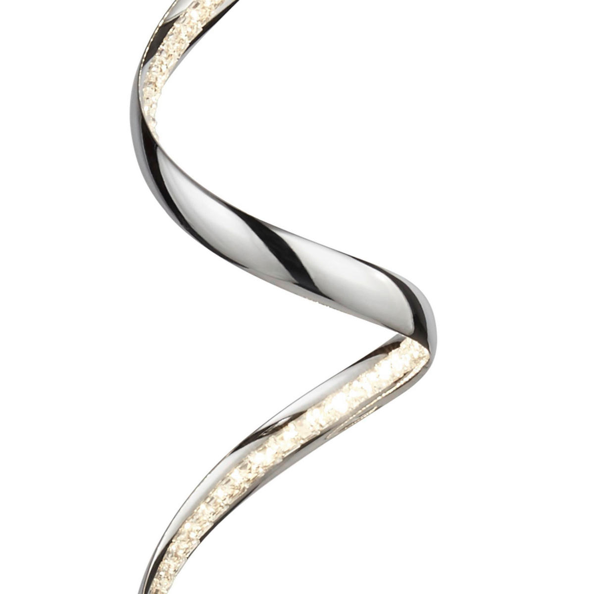 LED-STEHLEUCHTE 23/28/147 cm    - Klar/Chromfarben, Design, Glas/Metall (23/28/147cm) - Searchlight