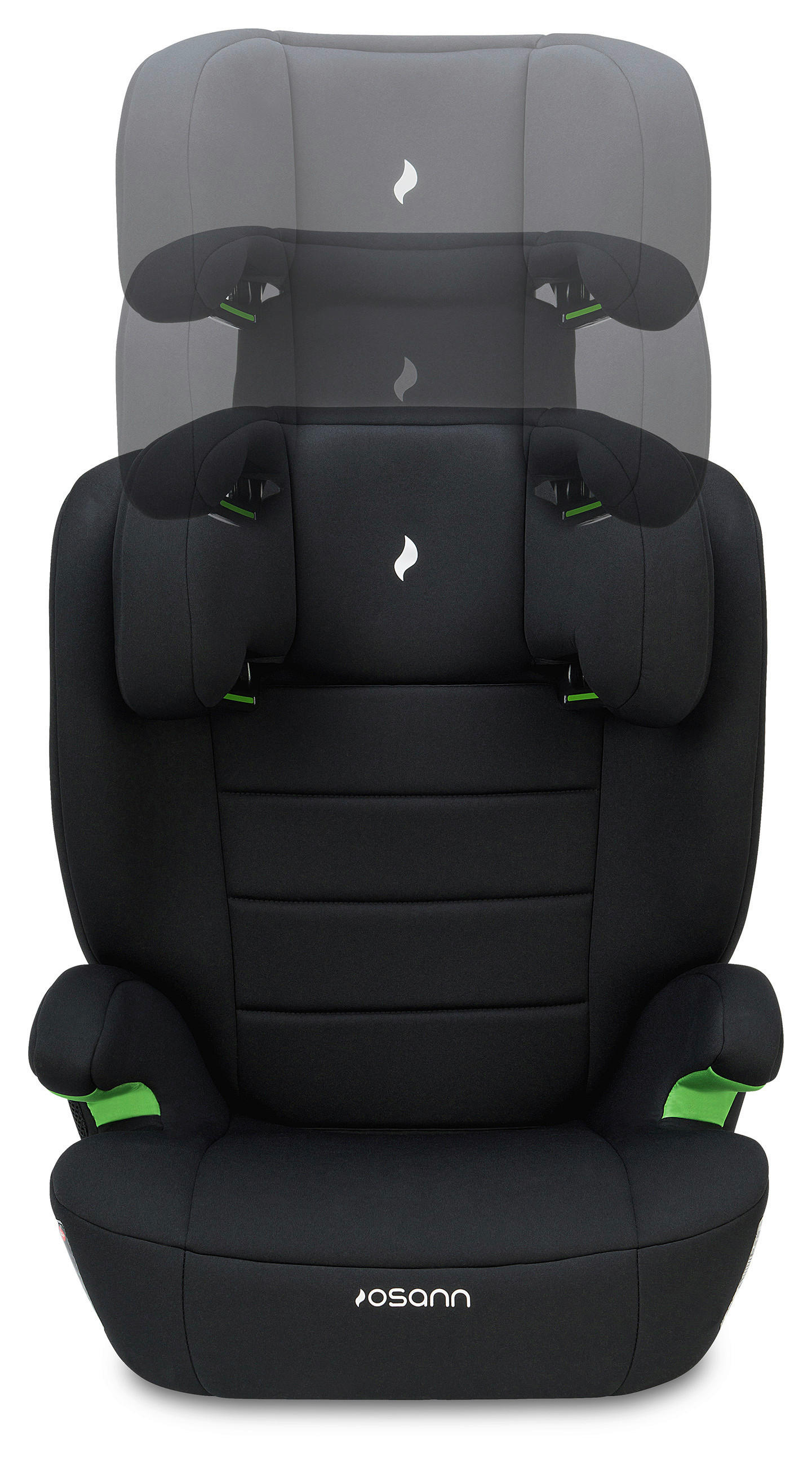 KINDERAUTOSITZ MUSCA ISOFIX ECE R 129 i-SIZE  - Schwarz, Basics, Kunststoff/Textil (44/55/43cm) - Osann