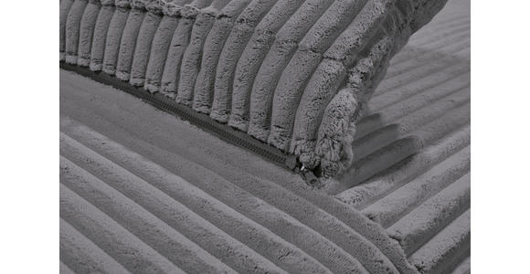 SCHLAFSOFA Cord Anthrazit Rückenkissen, Armlehnenkissen, Bettkasten, Schlaffunktion, Rücken echt, Liegefläche im Originalstoff  - Anthrazit/Schwarz, KONVENTIONELL, Kunststoff/Textil (211/96/105cm) - Carryhome