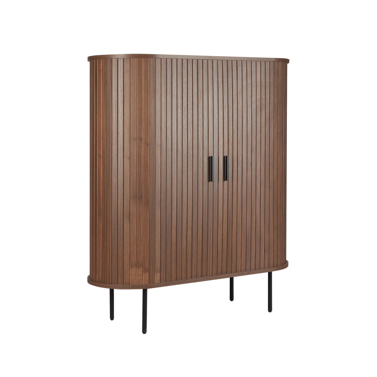 KOMMODE  in 100/118/40 cm  - Walnussfarben/Schwarz, Design, Holzwerkstoff/Metall (100/118/40cm) - Livetastic