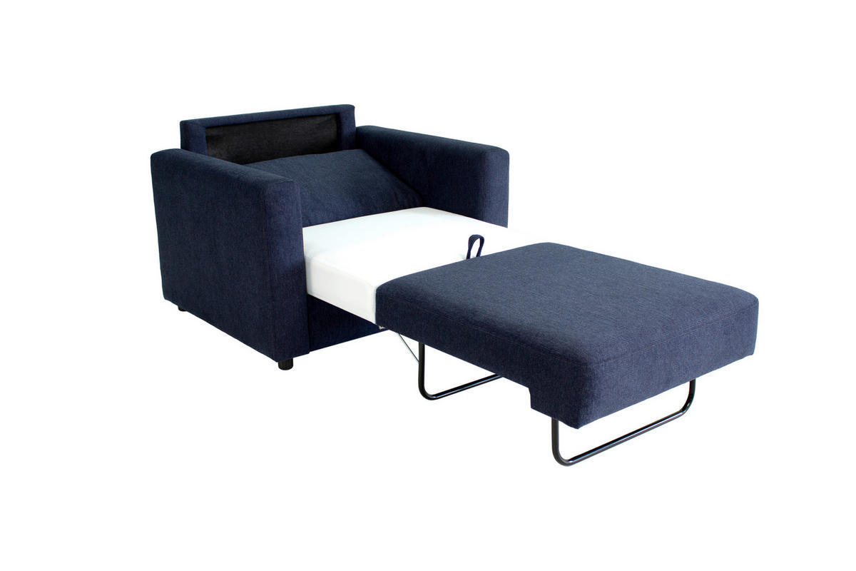 SCHLAFSESSEL Webstoff Dunkelblau    - Schwarz/Dunkelblau, KONVENTIONELL, Textil (104/85/90cm) - Xora