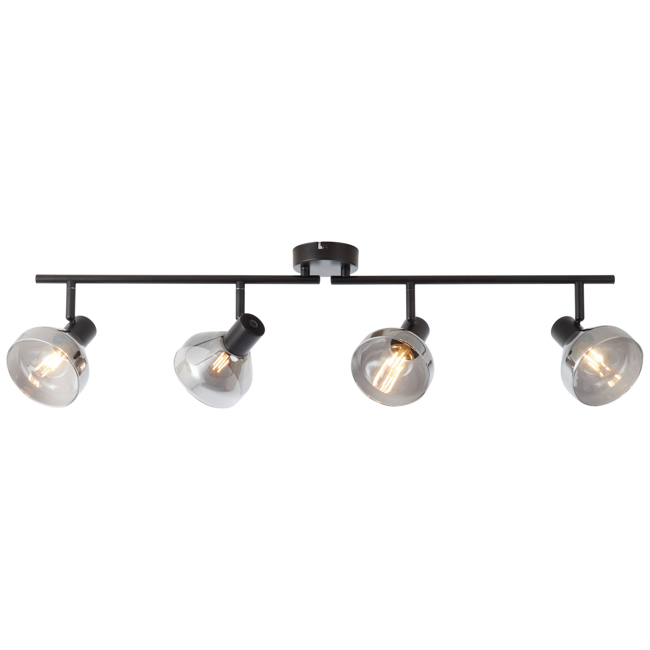 DECKENLEUCHTE Reflekt   - Schwarz, Design, Glas/Metall (19,5/89/20cm) - Brilliant