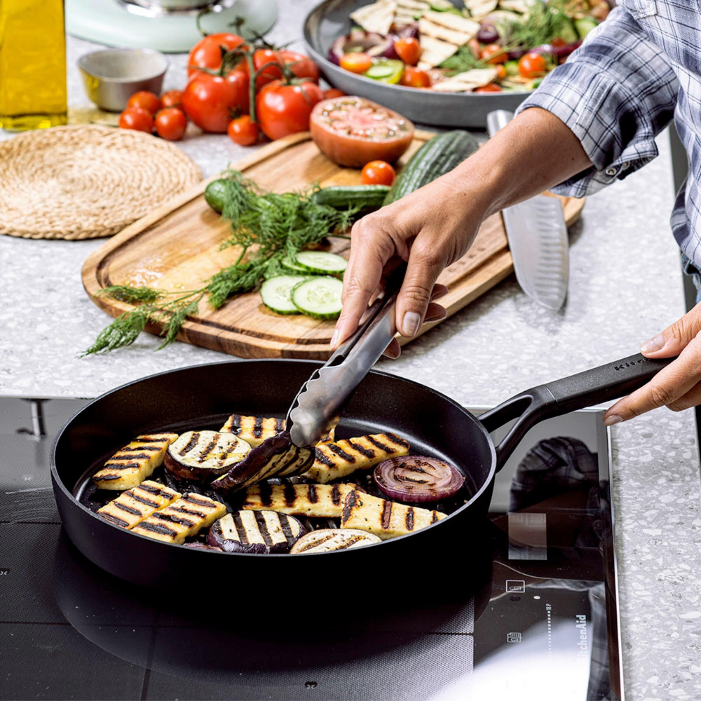 GRILLPFANNE Classic Forged Aluminium Keramikbeschichtung 28 cm  - Schwarz, Basics, Kunststoff/Metall (28cm) - Kitchenaid