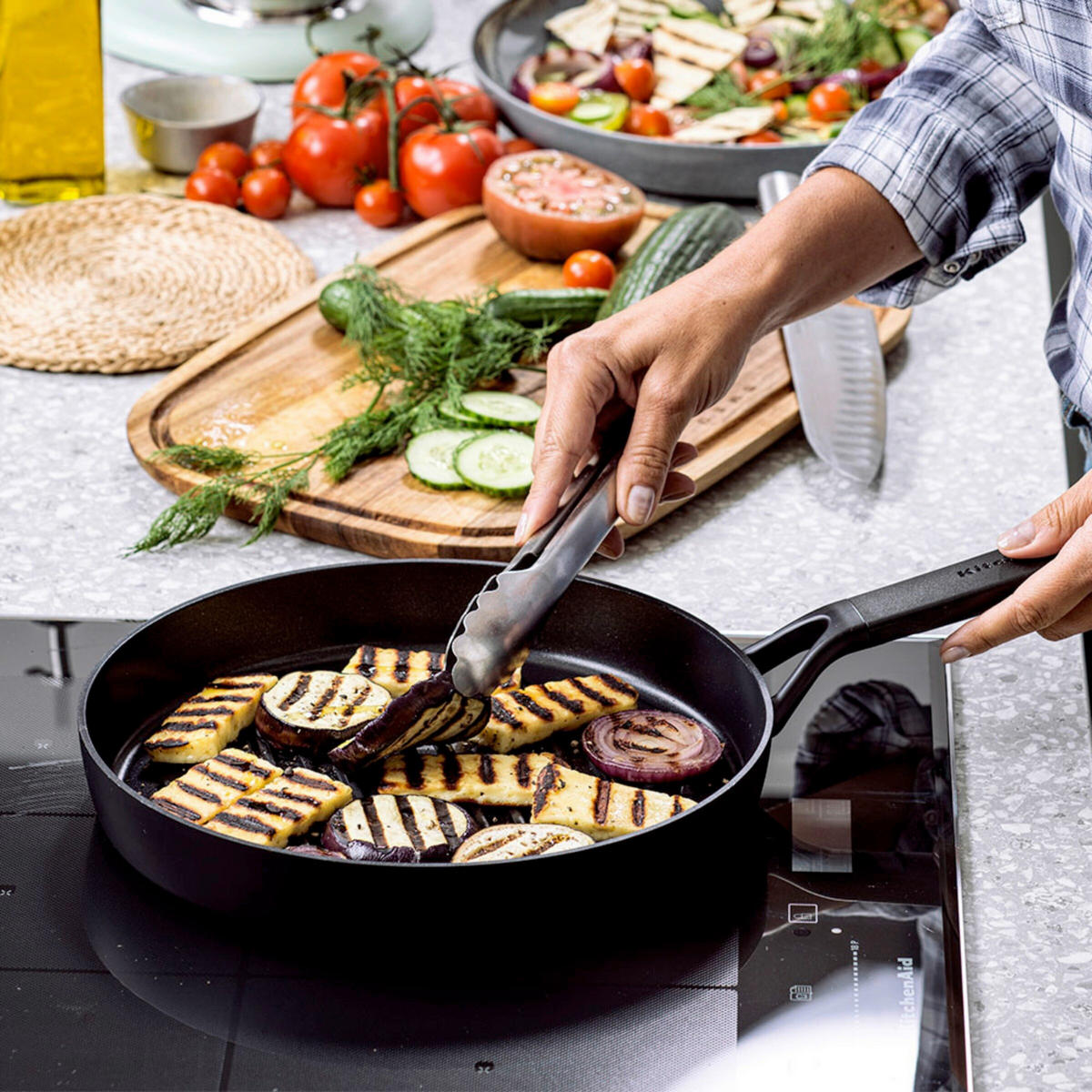 GRILLPFANNE Classic Forged Aluminium Keramikbeschichtung 28 cm  - Schwarz, Basics, Kunststoff/Metall (28cm) - Kitchenaid