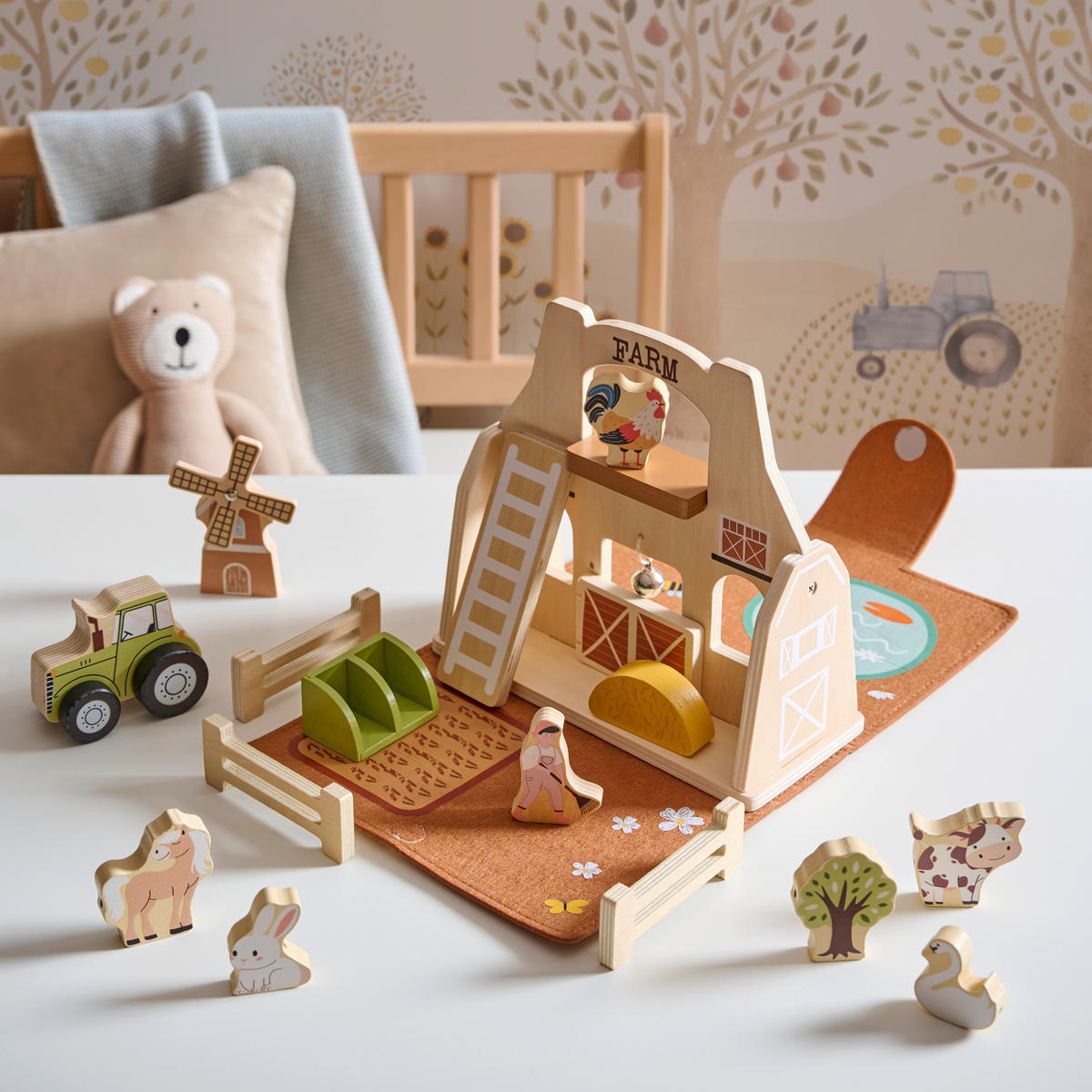 KINDERSPIELSET  - Multicolor, Trend, Holz/Textil (23/10,5/21cm) - Avelia