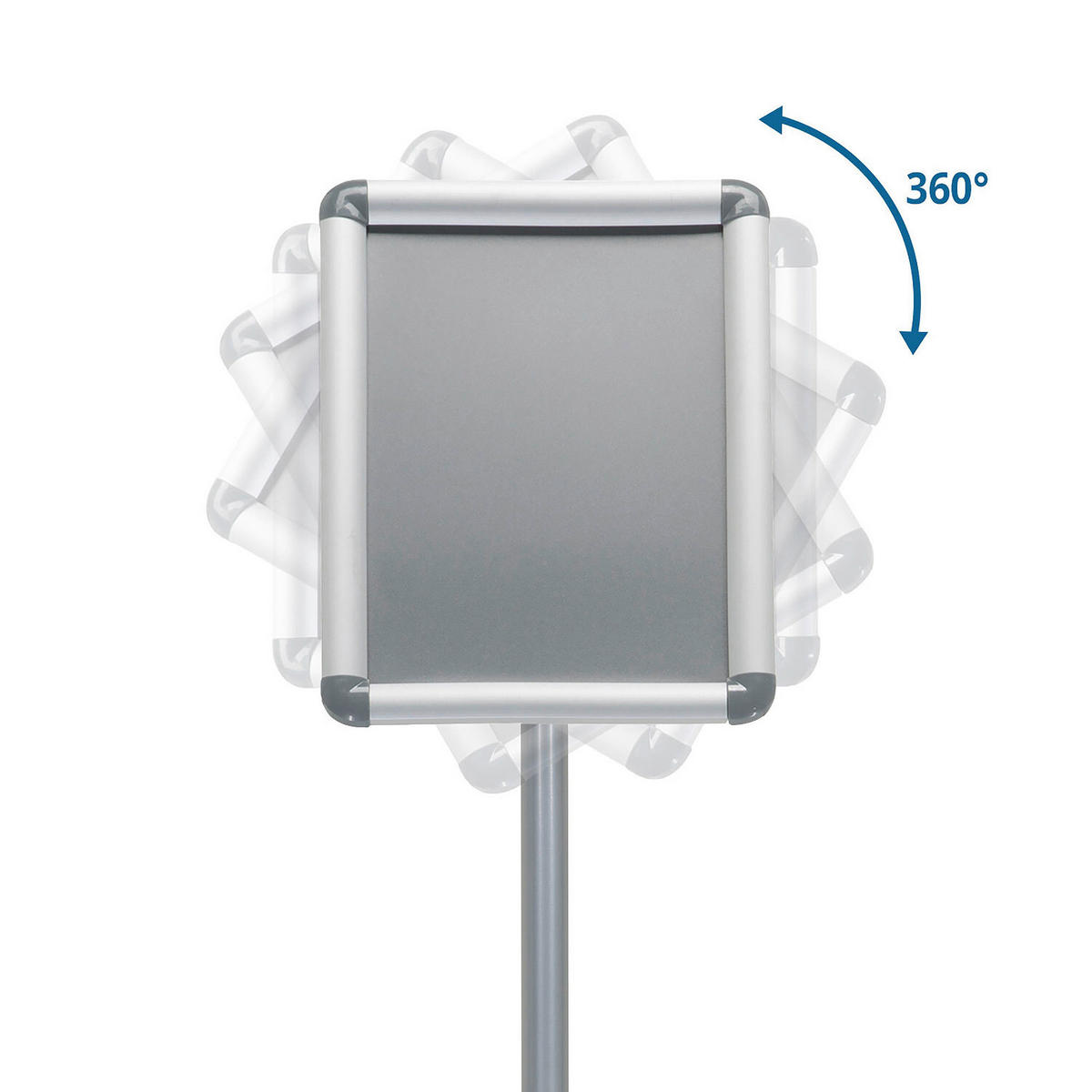 PLAKATSTÄNDER Metall Silberfarben  - Silberfarben, Basics, Metall (24/89,5/26cm) - MID.YOU