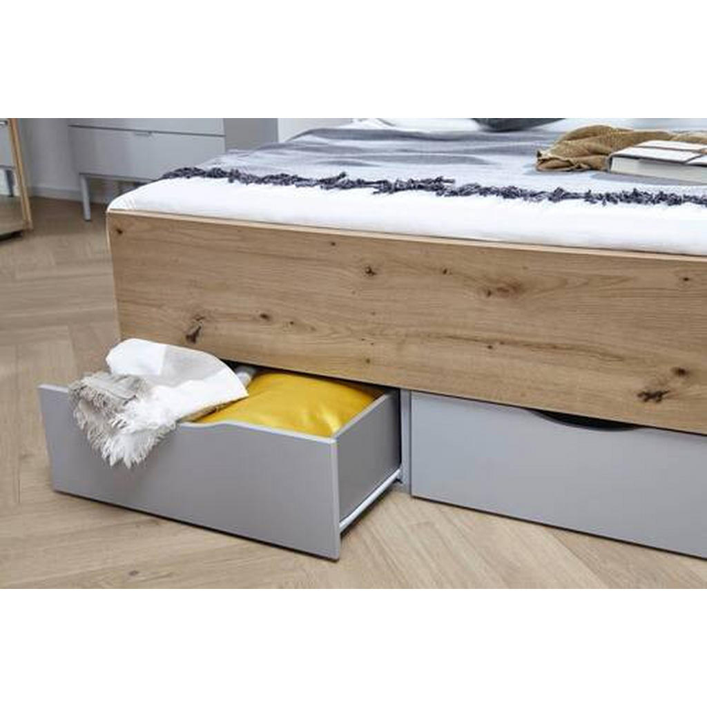 Thumbnail - Stylife Bett, Grau, Eiche, Textil, 120x200 cm, Blauer Engel, Goldenes M, Made in Germany, Über- und Sondergrößen erhältl...