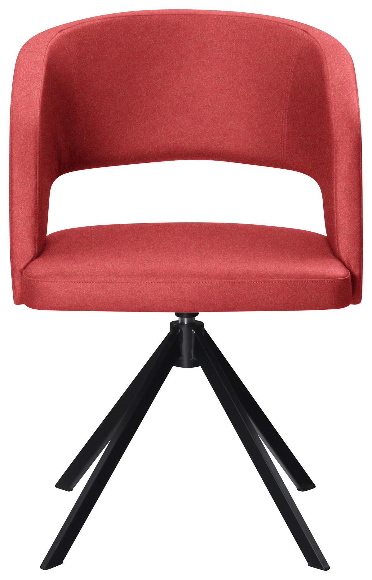ARMLEHNSTUHL  in Stahl Lederlook (vegan)  - Rot/Schwarz, Konventionell, Textil/Metall (56/84/59cm) - Moderano