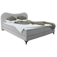 POLSTERBETT Grau 160/200 cm  - Schwarz/Grau, MODERN, Textil/Metall (160/200cm) - Livetastic