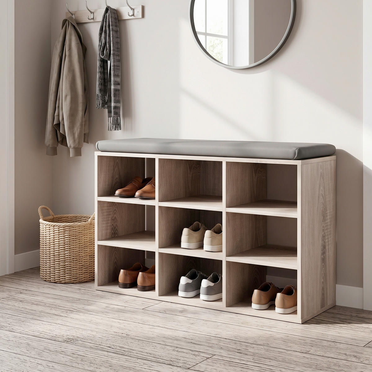 SCHUHREGAL 80/50/30 cm  - Sonoma Eiche, Design, Holzwerkstoff (80/50/30cm) - MID.YOU