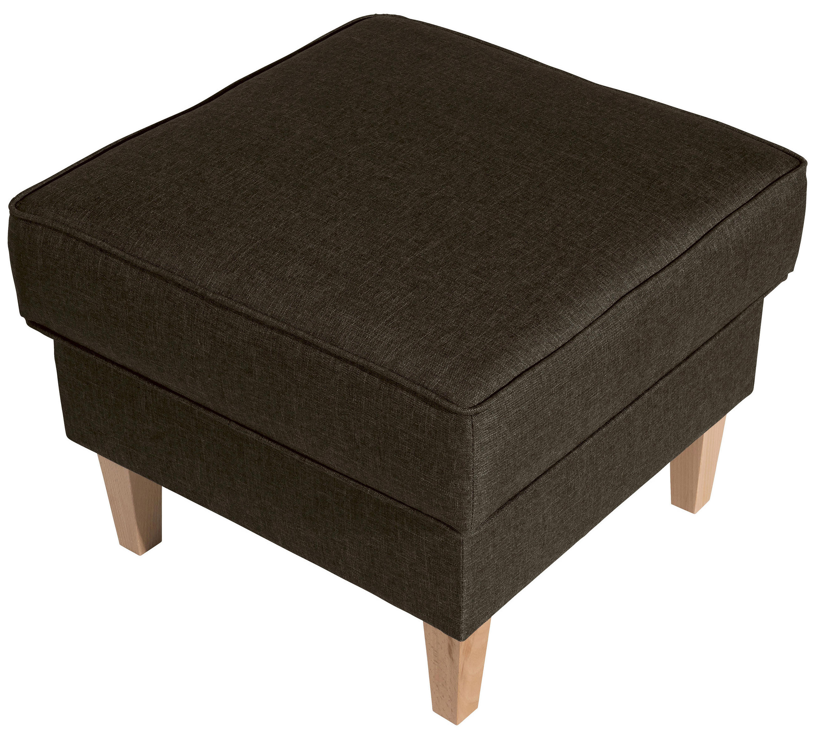 HOCKER Lorris Flachgewebe Sahara  - Buchefarben/Sahara, Design, Holz/Textil (53/45/53cm) - Max Winzer