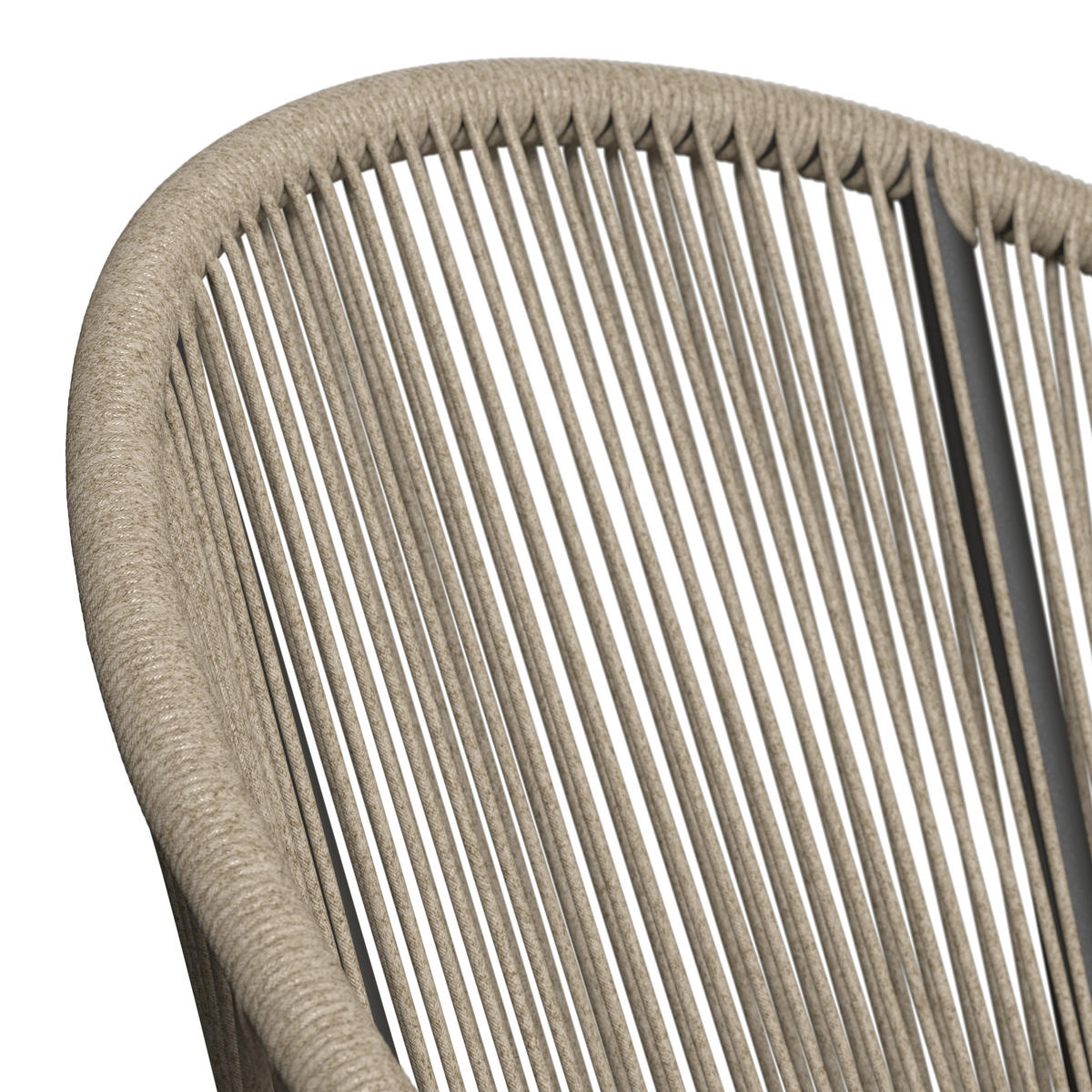 GARTENSESSEL Stahl Schwarz, Beige  - Beige/Schwarz, MODERN, Kunststoff/Metall (69/82/68cm) - Ambia Garden