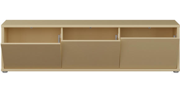 LOWBOARD  in 154,2/44,5/34,9 cm  - Gelb/Grau, MODERN, Holzwerkstoff/Kunststoff (154,2/44,5/34,9cm) - Carryhome