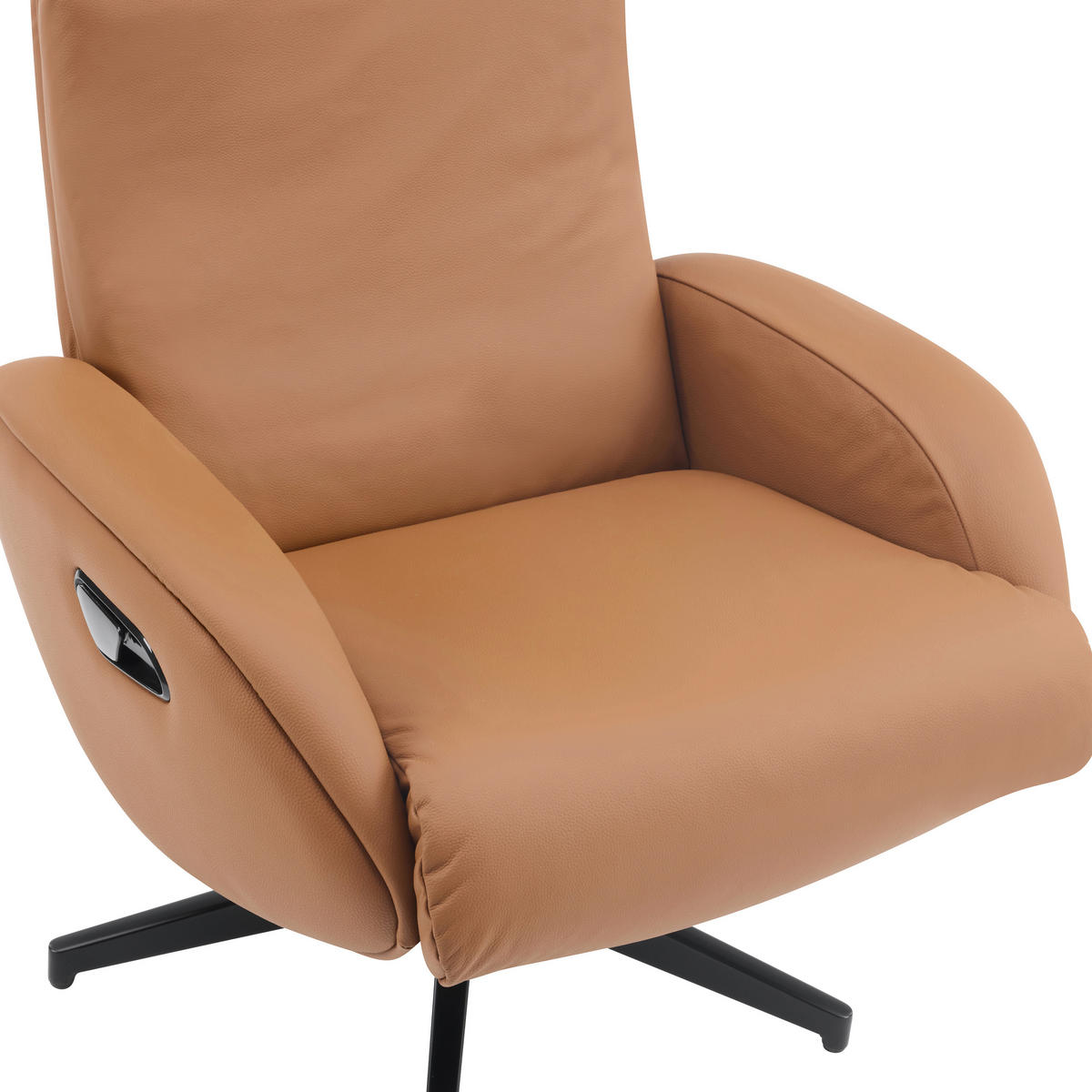 RELAXSESSELSET in Textil, Leder Braun  - Schwarz/Braun, Design, Leder/Textil (77/107/75cm) - Livetastic